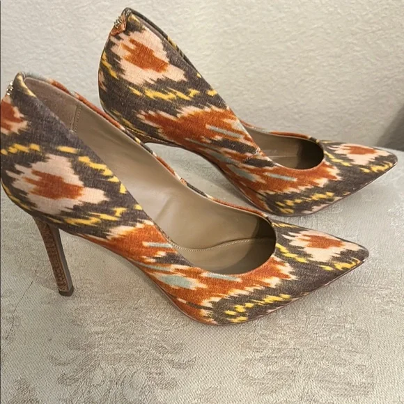 Sam Edelman Hazel Heels - Sunset Orange Multi - Picture 6 of 8